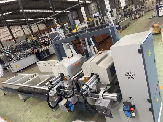 Máquina de solda de janela UPVC cortadora de cabeça dupla ferramenta de corte