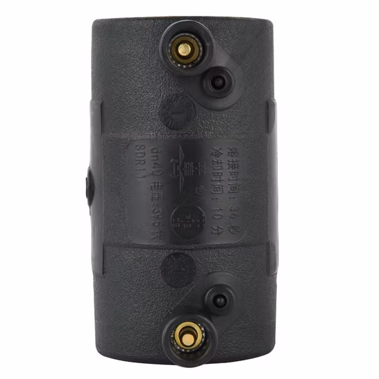 Acoplamento de eletrofusão de encaixe de tubo HDPE de eletrofusão para PE100 Pn16 Pn10